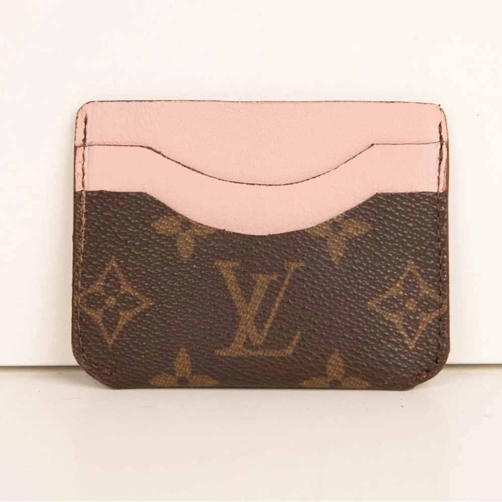 Louis Vuitton Monogram Pink and Brown Card Holder